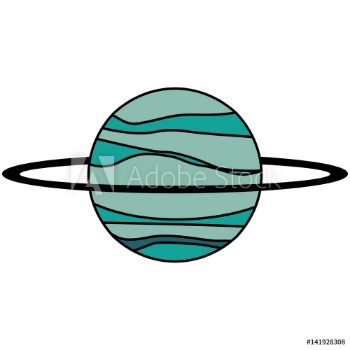 Bild på Uranus planet solar system vector illustration eps 10
